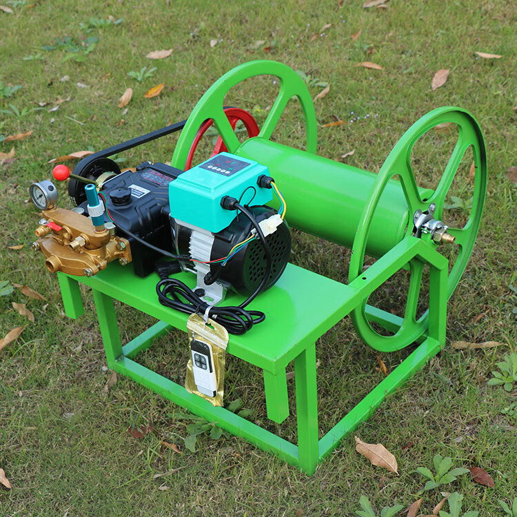 电动三轮车打药机喷药机48v60v遥控自动收管器喷雾器高压农用新式72v