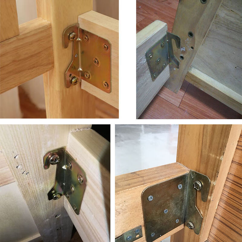 欧式床插实木重型床挂勾床铰链隐形床五金配件家具连接件大号小号欧式