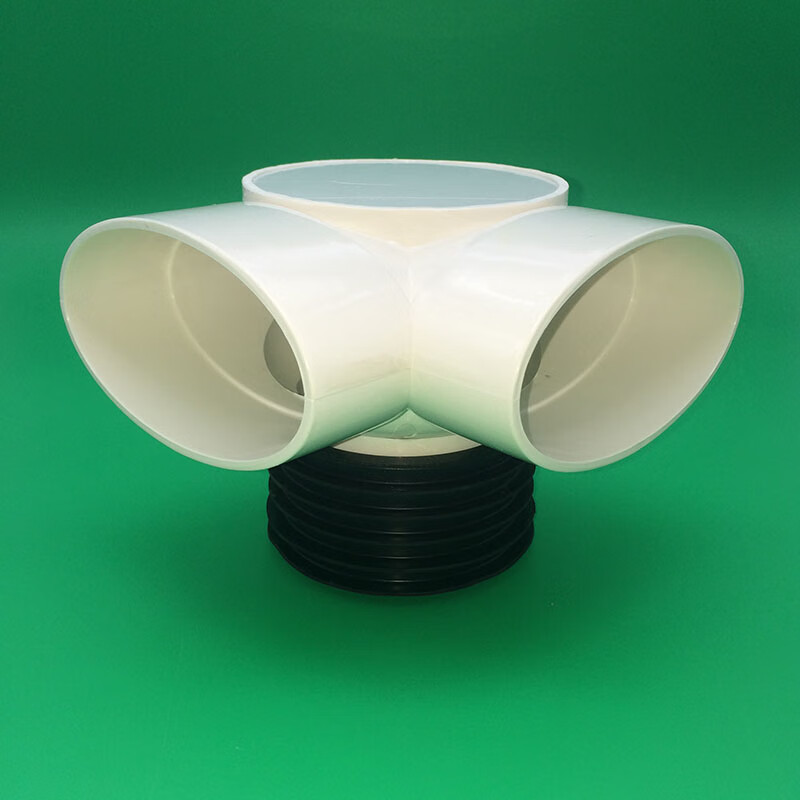 pvc扁管配件立扁四通内插110扁立三通伸缩节扁转扁三通扁转圆接头 110