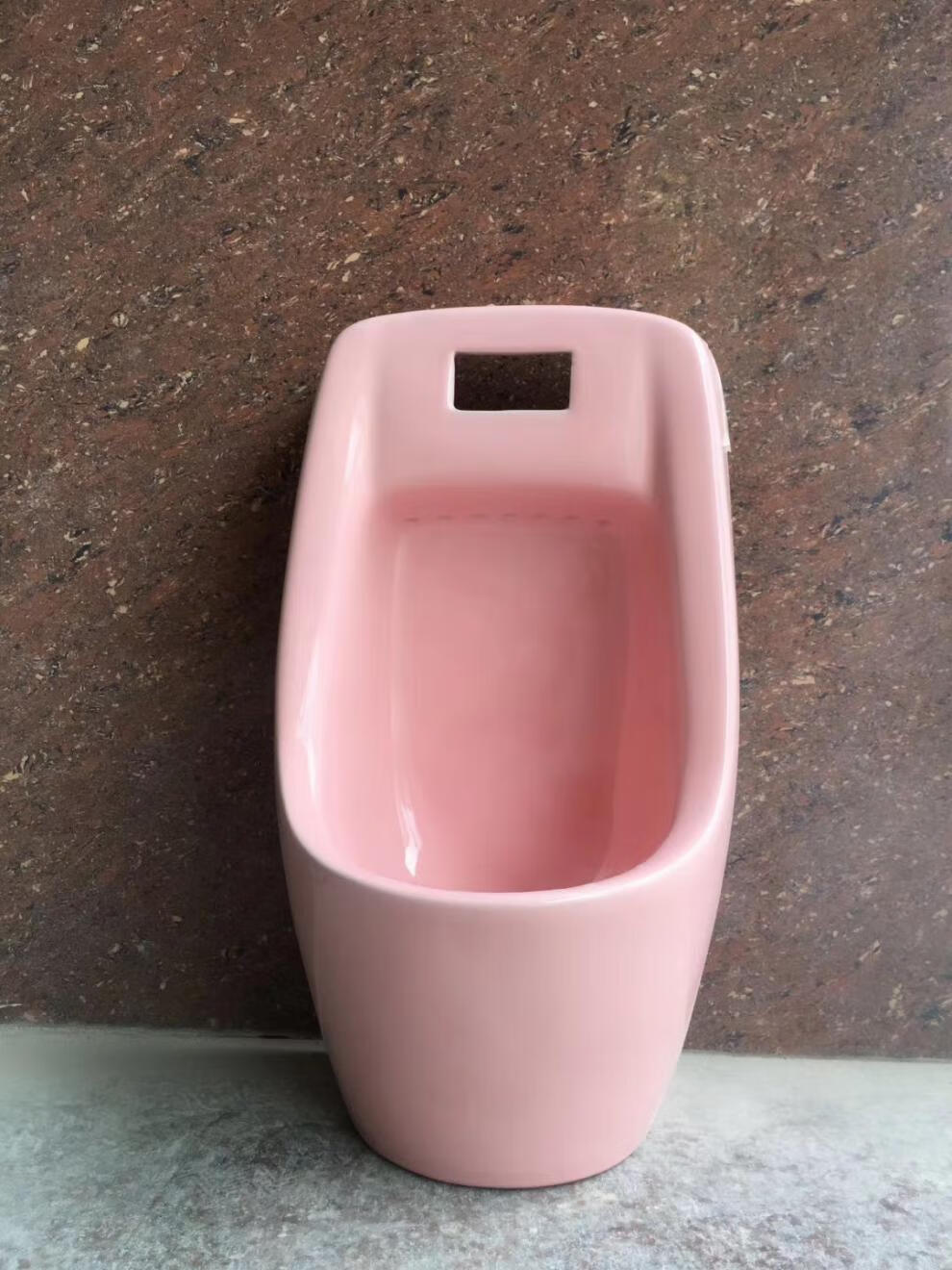 九牧王儿童彩色小便斗陶瓷挂墙式尿斗幼儿园小便器 白色带感应器