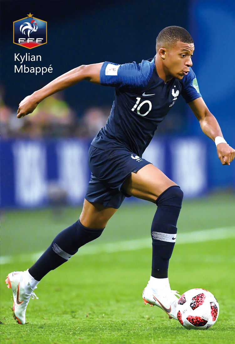 2022新 款可狄(kedi)足球球星海报墙贴纸高清墙壁画墙纸宿舍姆巴佩