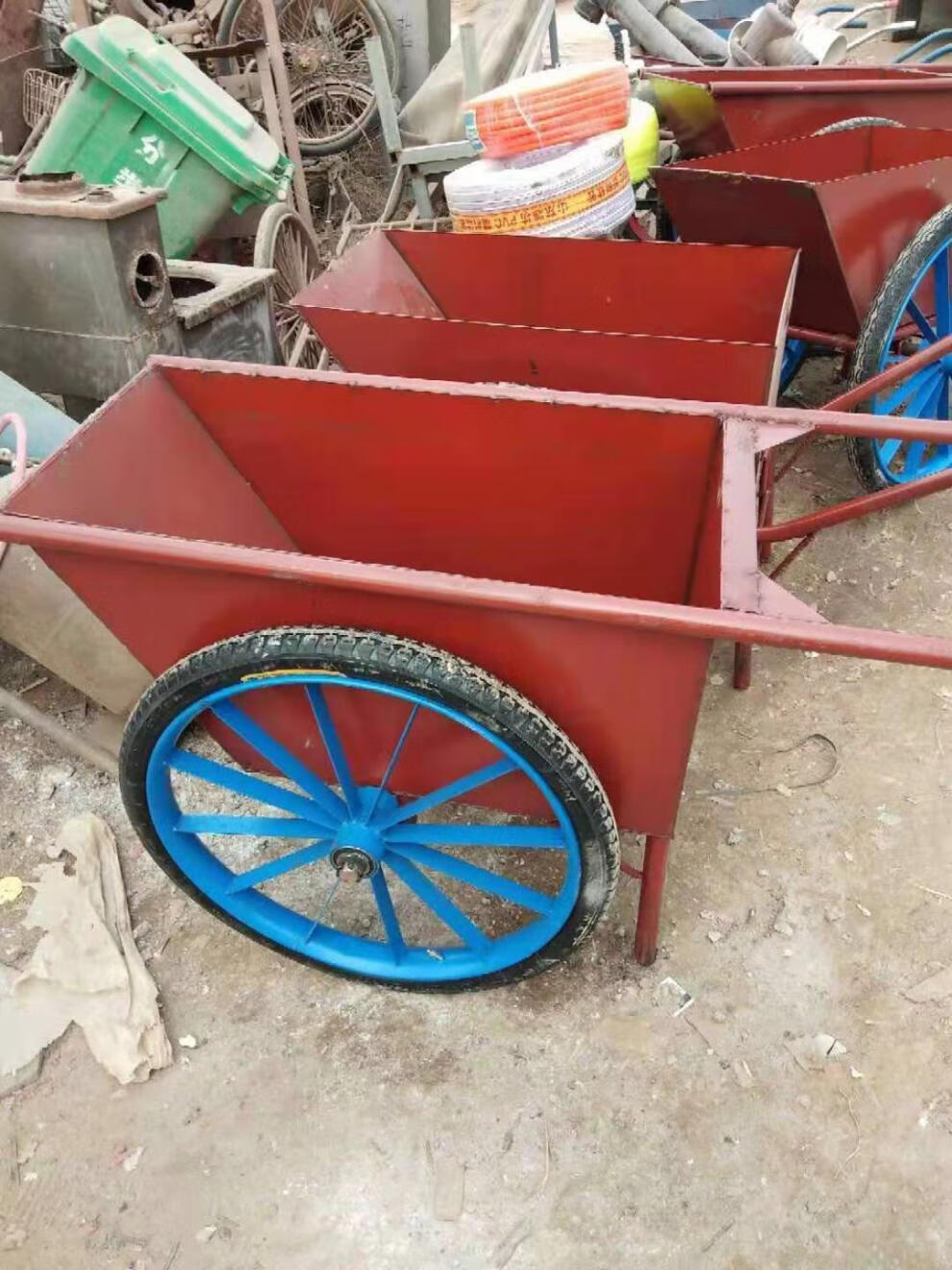 加厚劳动车手推车灰斗车工地人力建筑斗车家用垃圾车翻斗车小斗车斗车