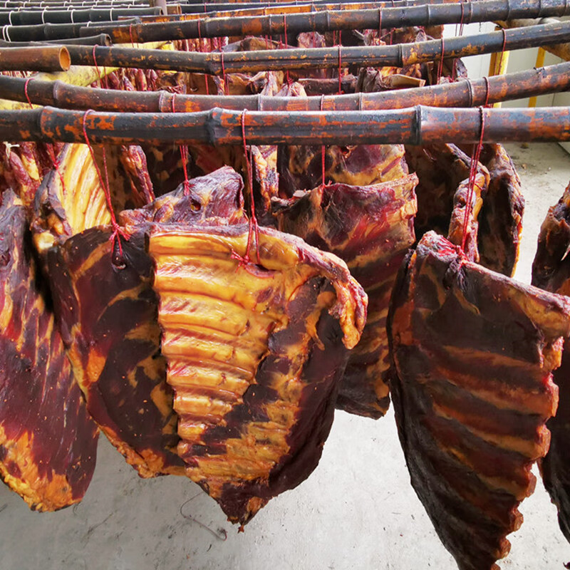 腊排骨四川特产烟熏农家自制腊肉正宗农家自制土猪肉全中排500克