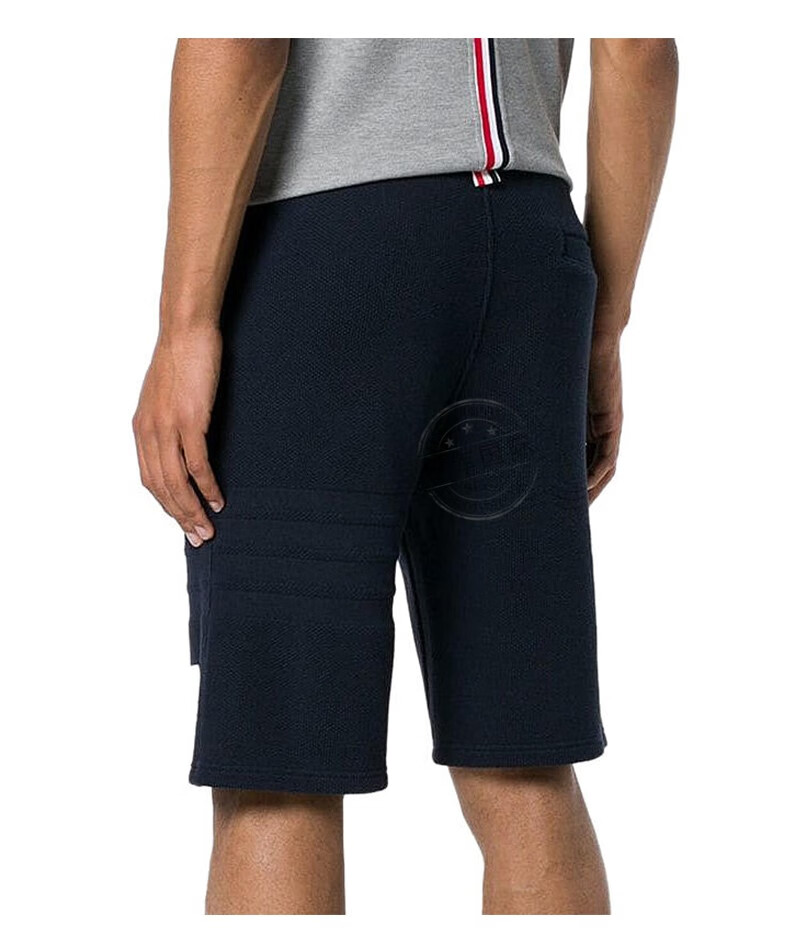 礼物thombrowne汤姆布朗tb裤子男松紧腰细带运动休闲短裤mjq049藏蓝色