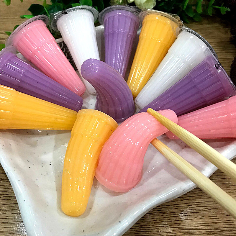 果冻尖头弹性丁形香芋味10斤约220颗ktv招待牛奶味奶冻零食年货草莓味