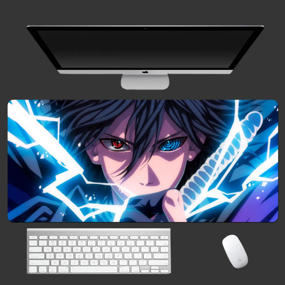 电脑桌垫火影忍者动漫鼠标垫超大号鸣人卡卡西佐助邹田晓组织电脑键盘