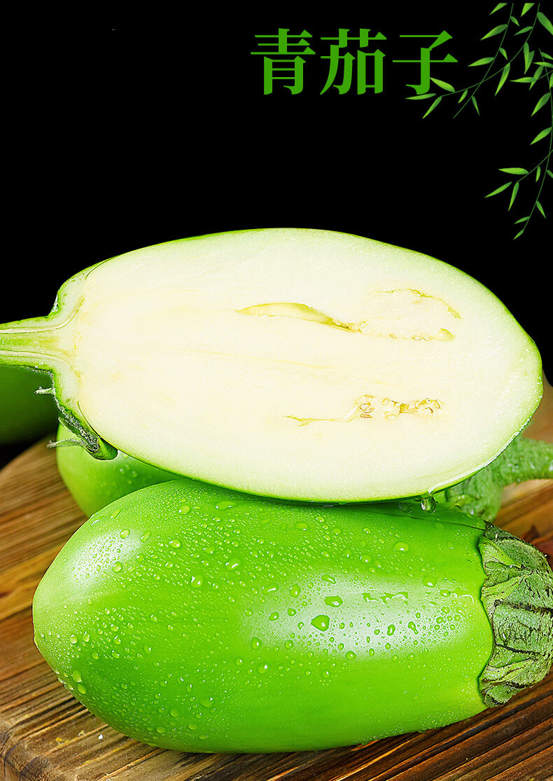 现摘新鲜绿茄子河南特产青茄子新鲜蔬菜农家自种园茄子359斤装9斤