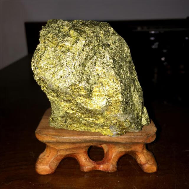 2022新款天然黄金矿石奇石观赏石头风水原石办公室客厅鱼缸摆件