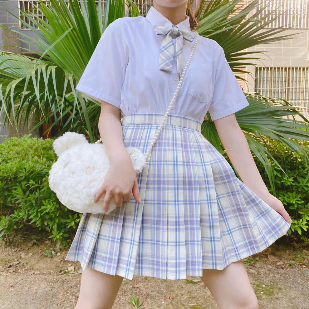 兔缝缝星野jk制服裙正版兔姬舍原创格裙现货掉落日系可爱妲己裙夏