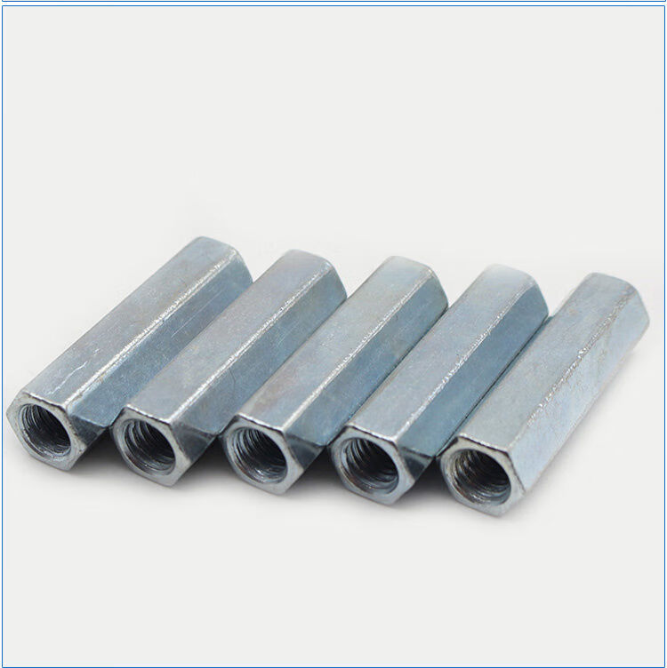 爵士镀锌加长螺母丝杆螺母连接螺帽加厚圆圈螺母m517长度对边8100个