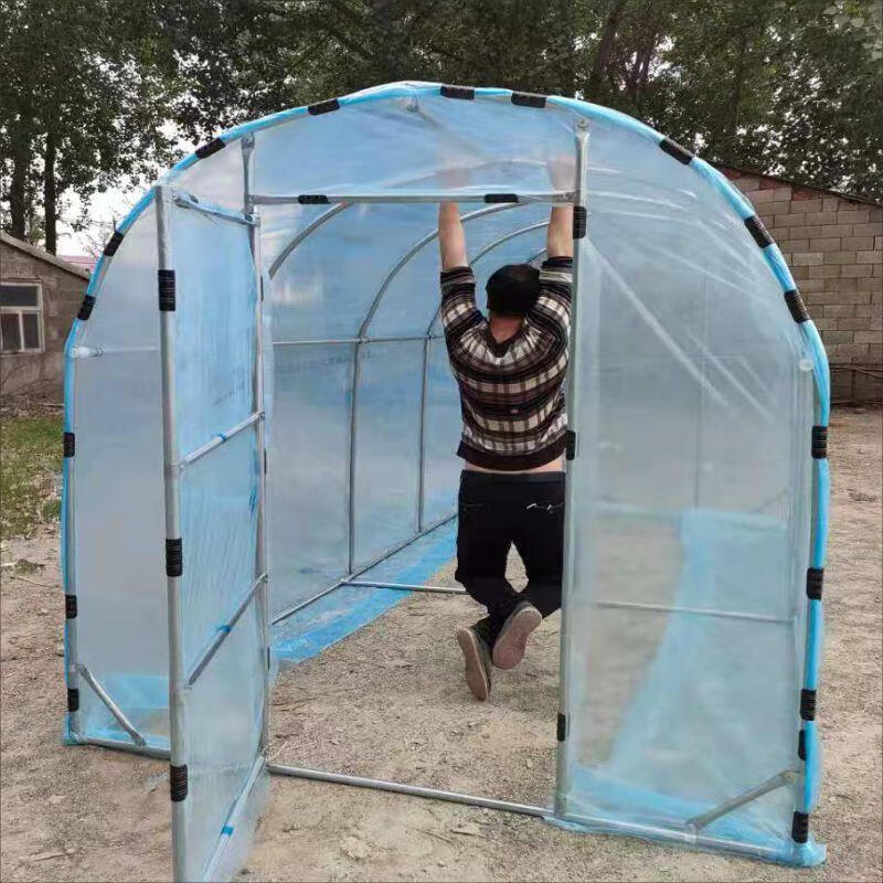 家用温室大棚骨架阳台庭院多肉花棚暖房蔬菜植物冬季保温花房简易2米