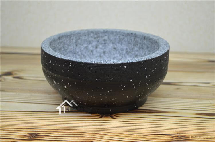 韩式餐具天然石锅石头碗 16*7cm包边石碗【图片 价格 品牌 报价】