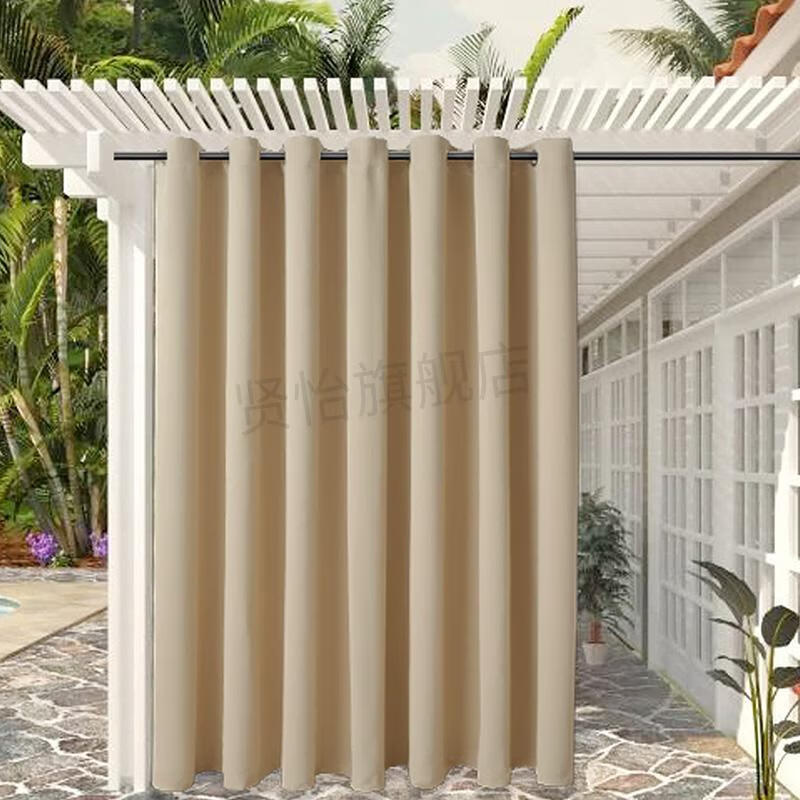 凉亭防晒帘户外窗帘凉亭防风阳台防雨遮阳布防水遮光阳光房隔热室外