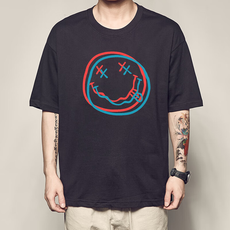 稚彼可定制nirvanat恤acdc短袖枪花衣服皇后乐队科特柯本nirvanat恤