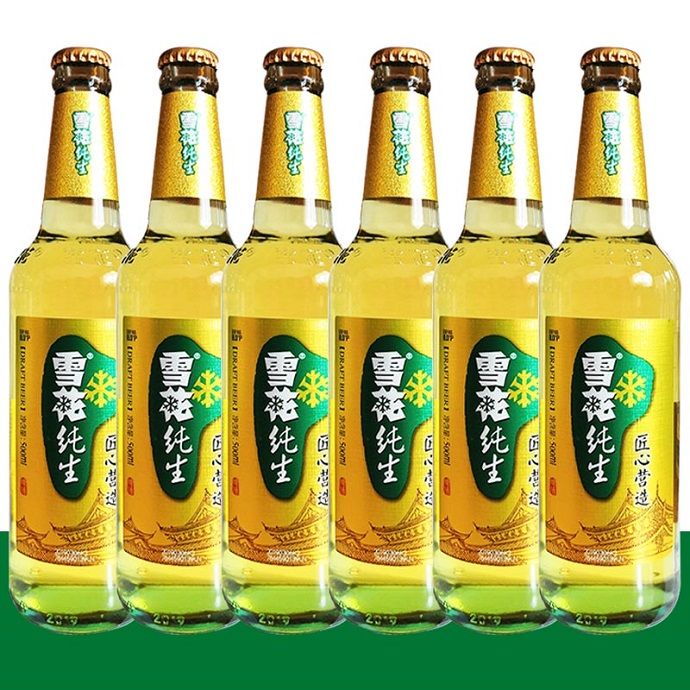 辉导snow雪花金纯生啤酒 500ml*10瓶装 500ml*15瓶装 品味匠心沈阳