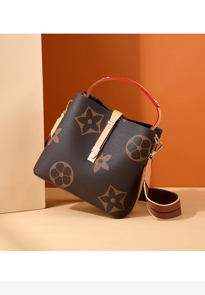 酷奇女包轻奢品牌女士包包真皮时尚经典印花ck风百搭斜跨单肩包大容量