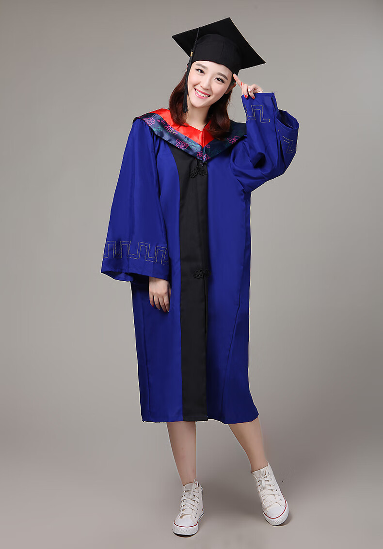 硕士服学位服 男女毕业礼服 文科垂布学士帽 硕士服毕业20222022 银色