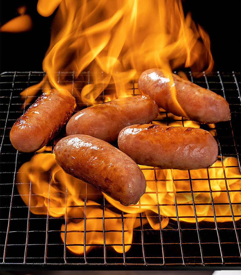 保汇火山石烤肠地道烤香肠黑胡椒烧烤台式价40根原味