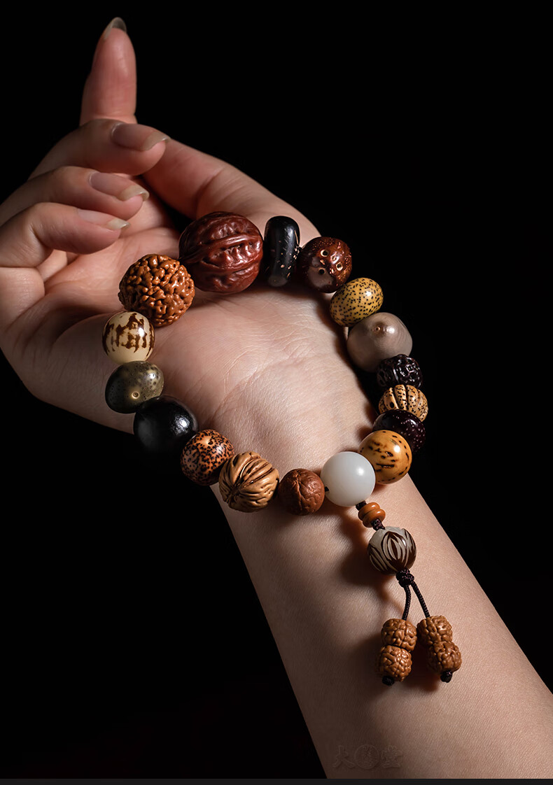 金刚菩提子手串十八子手串男女款文玩佛珠手链多宝原籽 弟子珠款