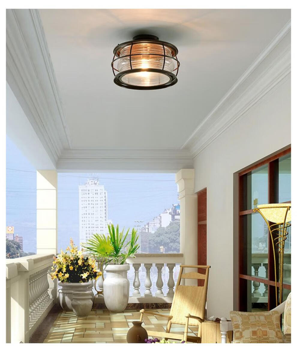 阳光房灯玻璃阳光房专用吸顶灯户外露台超亮室外雨棚led照明庭院灯具