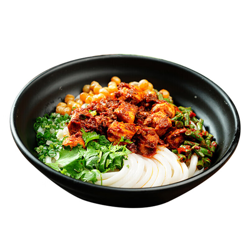 吴佳新疆炒米粉牛肉鸡肉干拌方便冲泡速食带酱料香辣粉条鸡肉拌米粉湿