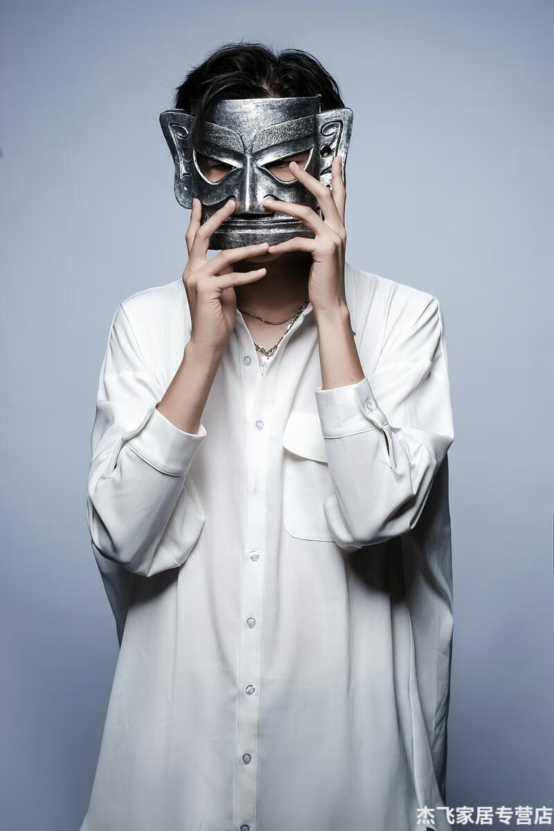 2022新款可狄面具男女士燕尾蝶三星堆男女士国风汉服全脸面具造型舞台