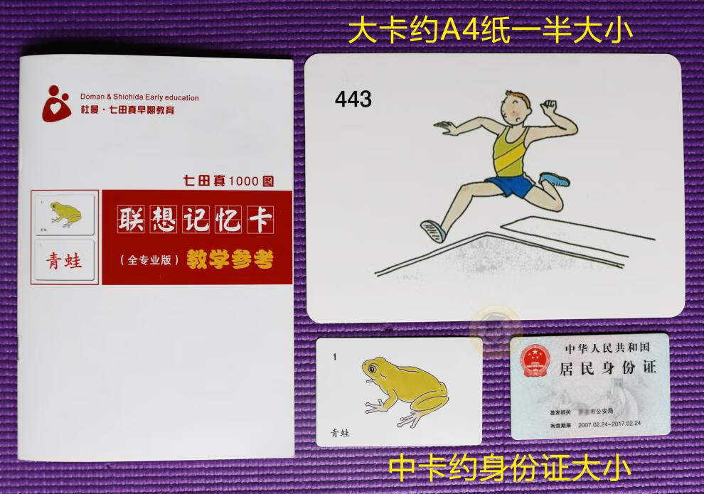 七田真连锁法记忆千幅图早教闪卡故事串联卡片右脑开发训练1000图