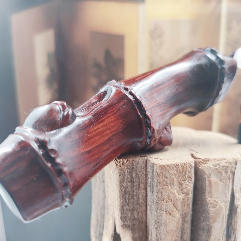 巧珑珠竹把件把玩竹节玉竹实心竹手把件老料文玩男士随身竹棍竹棒异形