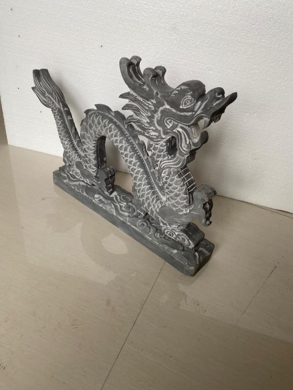 青石龙石雕龙庭院摆件石龙风水生肖龙石头雕刻龙 长60高40宽10一只