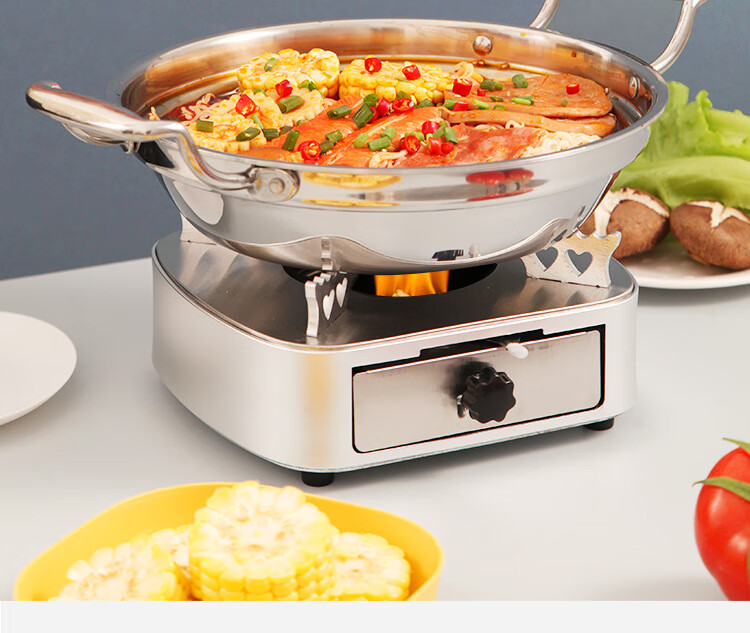 莺雀(yingque) 户外便携不锈钢迷你抽屉式酒精炉酒店餐厅商用家用干锅