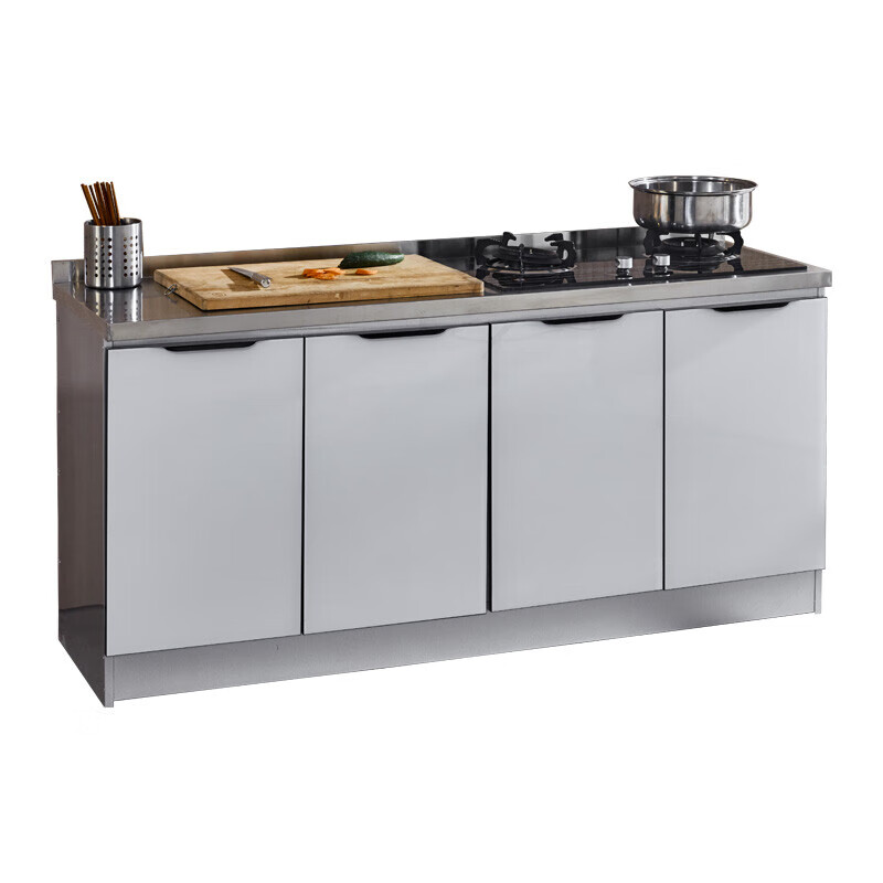 全钢橱柜成品一体组装简易厨房柜子不锈钢灶台水槽柜整体厨柜农村家用