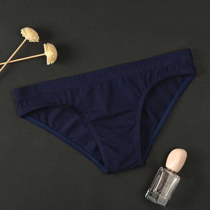 男士纯棉内裤低腰无囊袋紧身三角裤柔软透气性感潮男青年裤头2件装