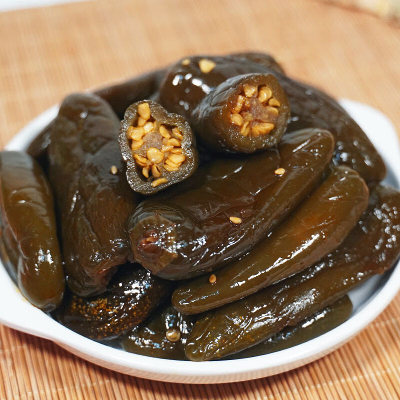油焖港椒即食腌辣椒咸菜下酒菜酱菜油泡辣椒佐餐下饭菜油泡椒 1斤