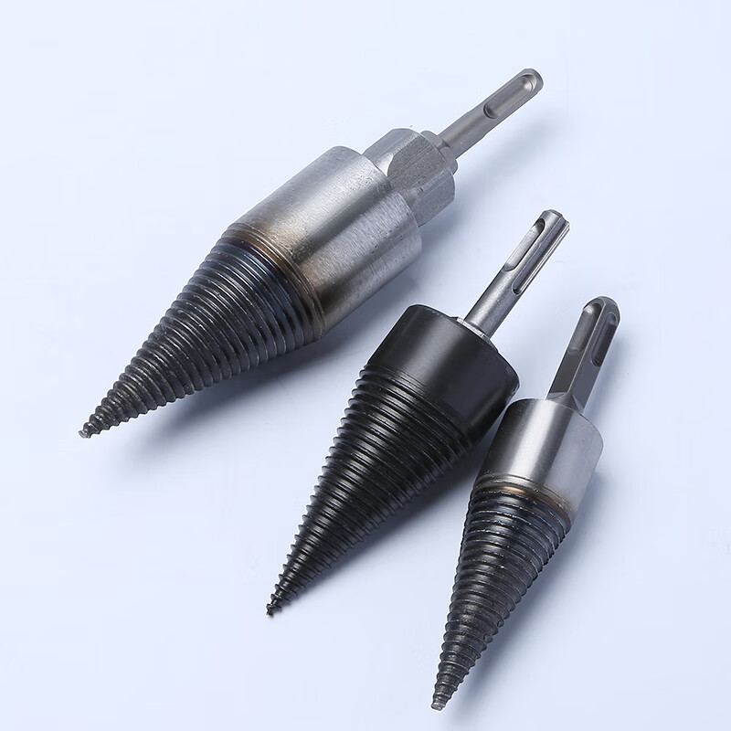 劈木头家用破木钻头电锤水钻分裂器锥劈材机钻头农村劈柴 大号(方头四