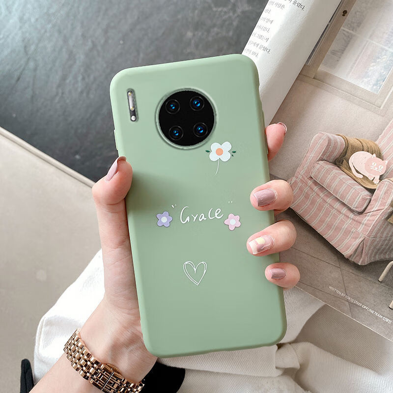 pro手机壳硅胶软壳mate30/pro保护套磨砂男女全包防摔 薰衣紫【爱心