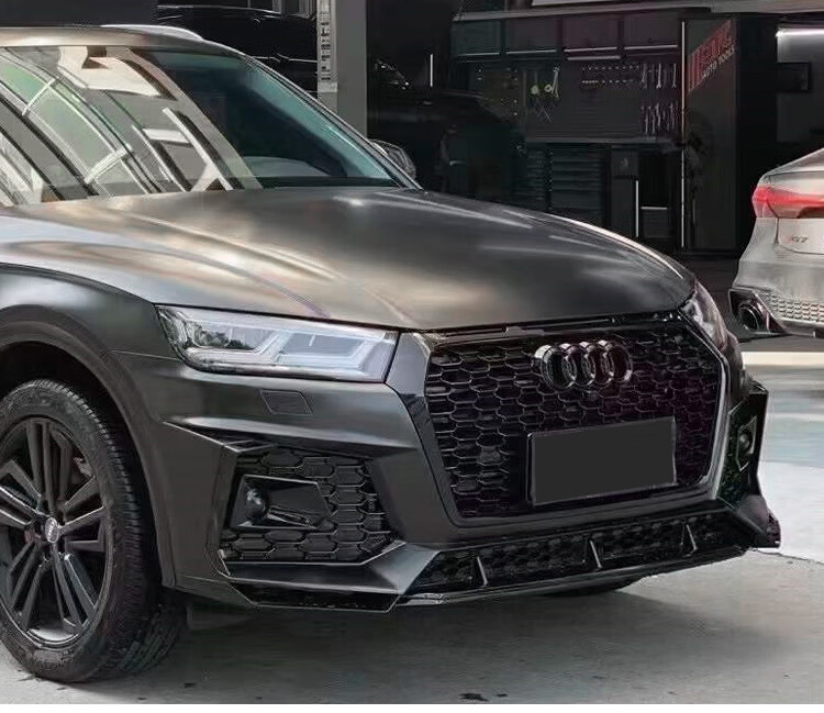 奥迪q5l改装 黑武士适用于q5l后唇rsq5蜂窝中网mtm星耀大包围外观前脸