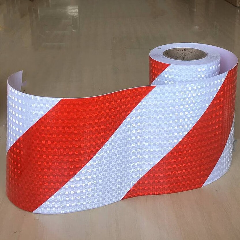 适用于20cm宽货车反光贴汽车红白反光条车库护栏公路防撞警示贴纸反光