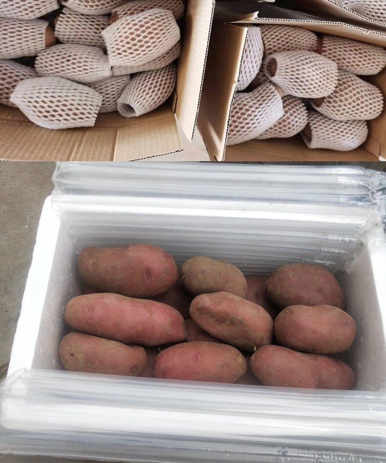 内蒙古红皮红心大土豆洋芋红玉红美花心马铃薯可做种籽子新鲜10斤5斤