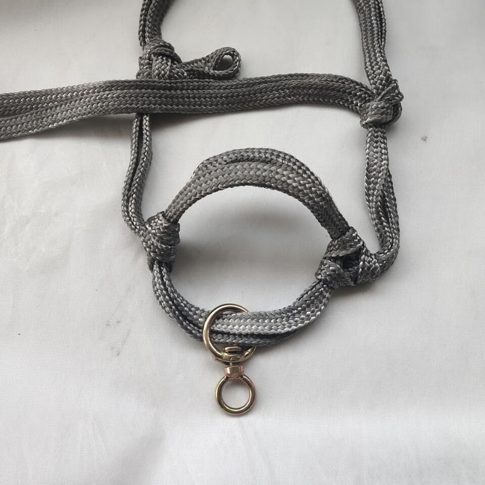 秃牛笼头马笼头牛龙头牛项圈缰绳牛笼头套大小可调boussac灰色简易带