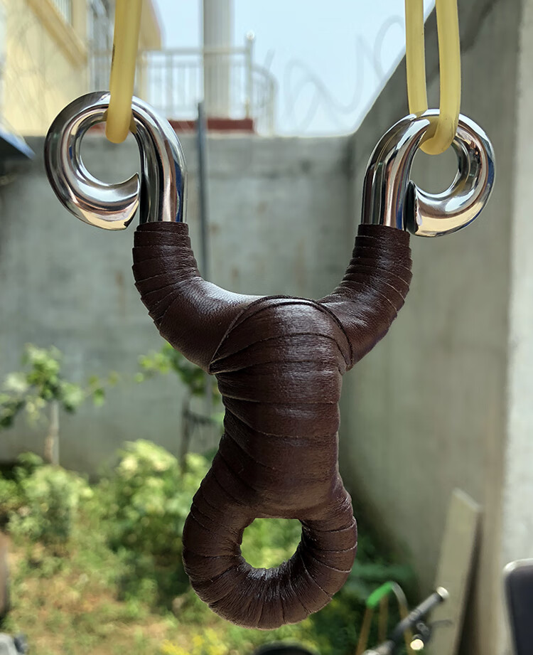 崛适手工冷弯440c传统弹弓渐变反曲小s定做不锈钢钛合金户外狐狸弹弓8