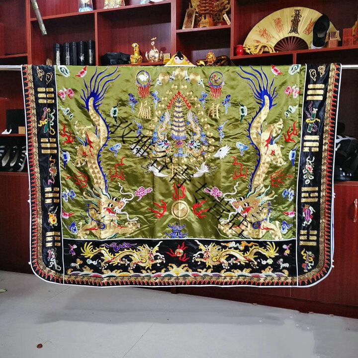 道袍道服道士法衣金丝法衣 双龙法衣精品双龙高功衣 道教用品法物