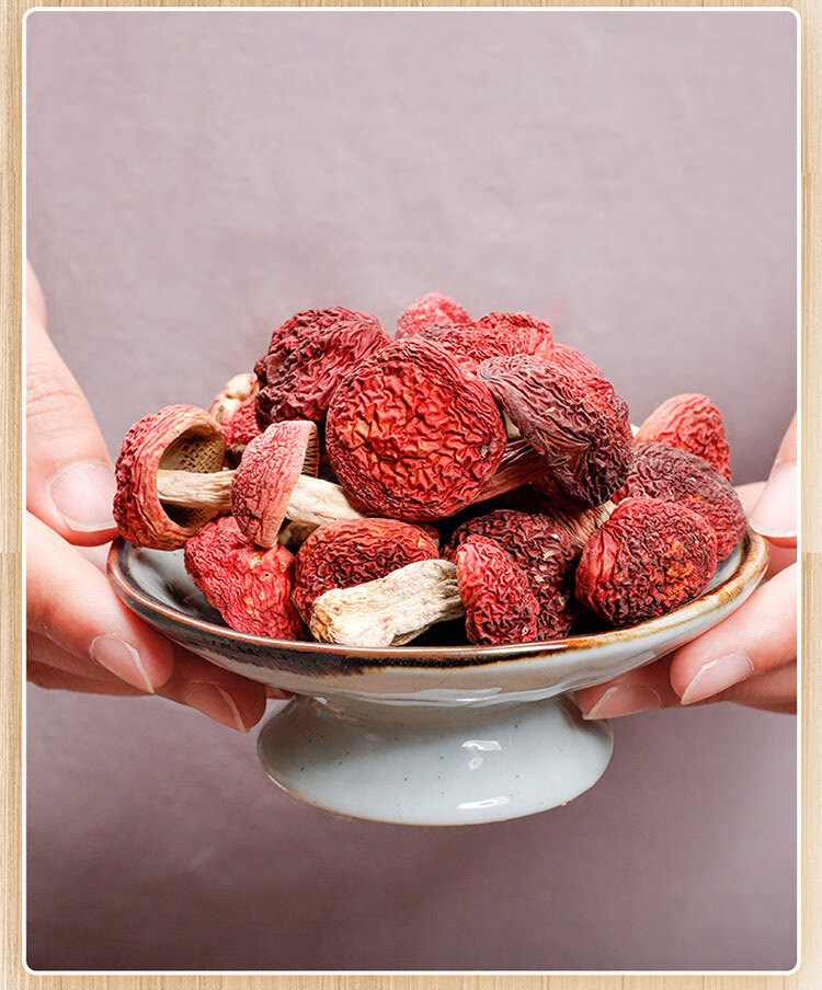 福建三明野生正红菇干货蓝底月子红蘑菇特产500g礼盒装500g