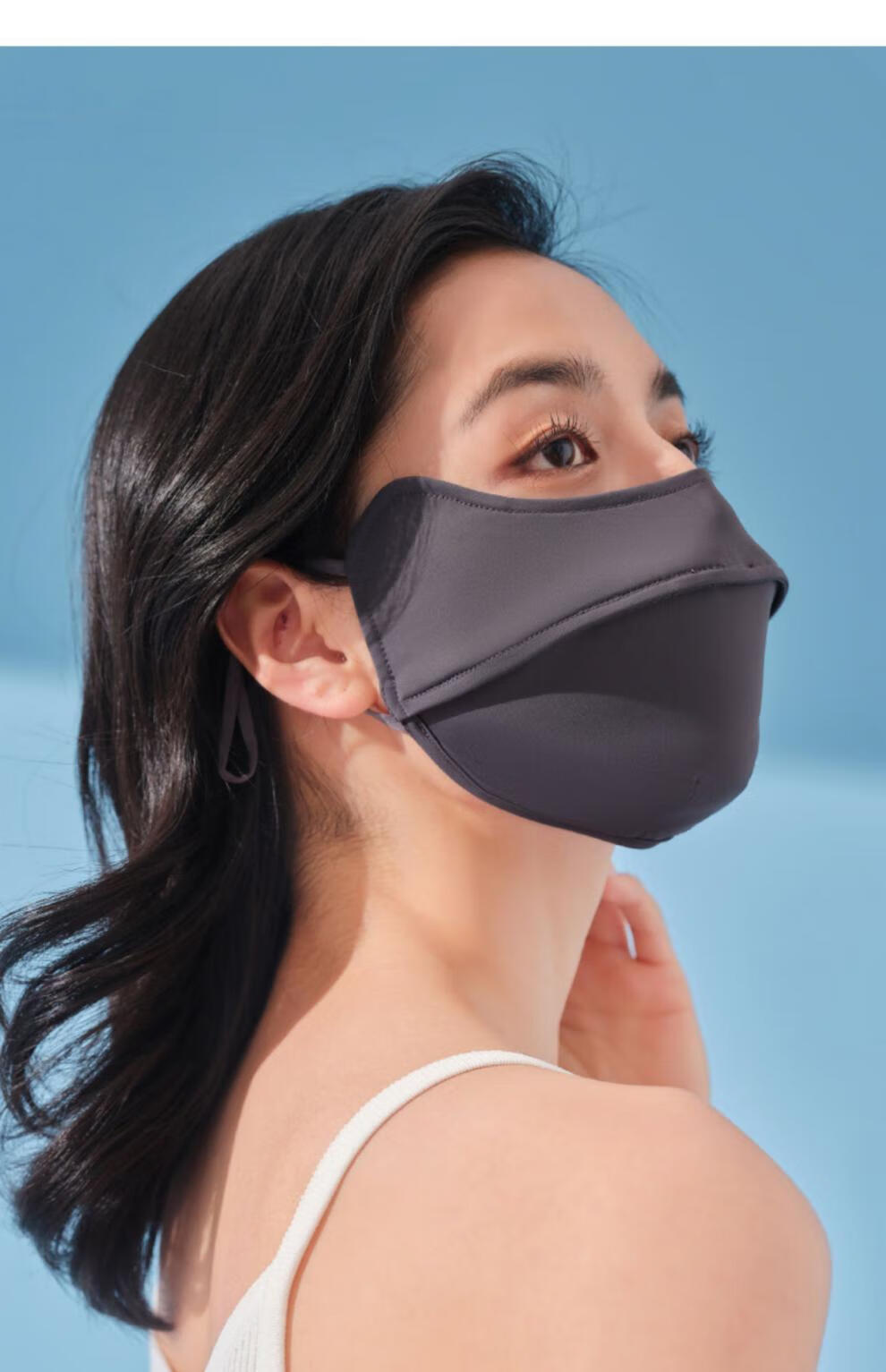 伯希和防晒口罩女3d立体护眼角透气脸罩冰丝防尘防护遮阳全脸面罩经典