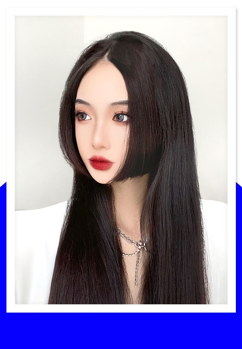 刘海假发女夏公主切假发片仿真发姬发式齐刘海头顶自然前额假刘海中分