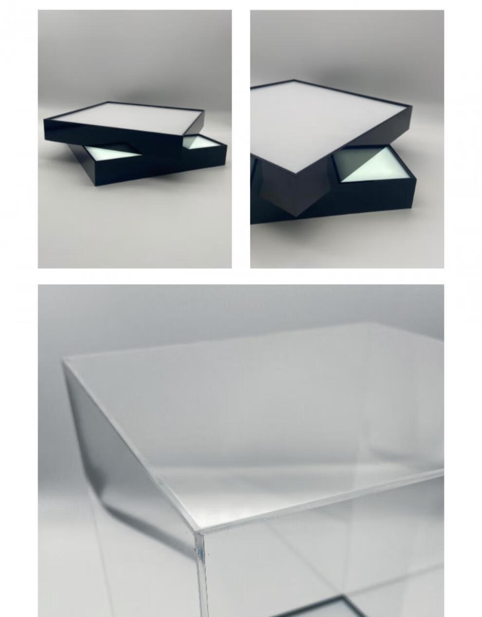 带灯发光透明亚克力玩具模型展示盒上下灯箱可充电防尘罩定制充电型