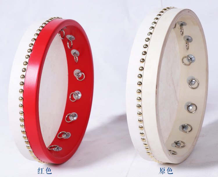 新疆手鼓单面手拍鼓维族鼓少数民族舞蹈鼓乐器可定制彩绘 25cm红色