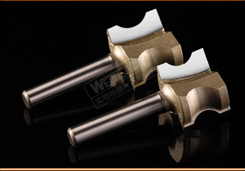 平底弧形刀修边机刀头锣铣机刀木工门框刀花边门板雕刻机刀具 注解:柄