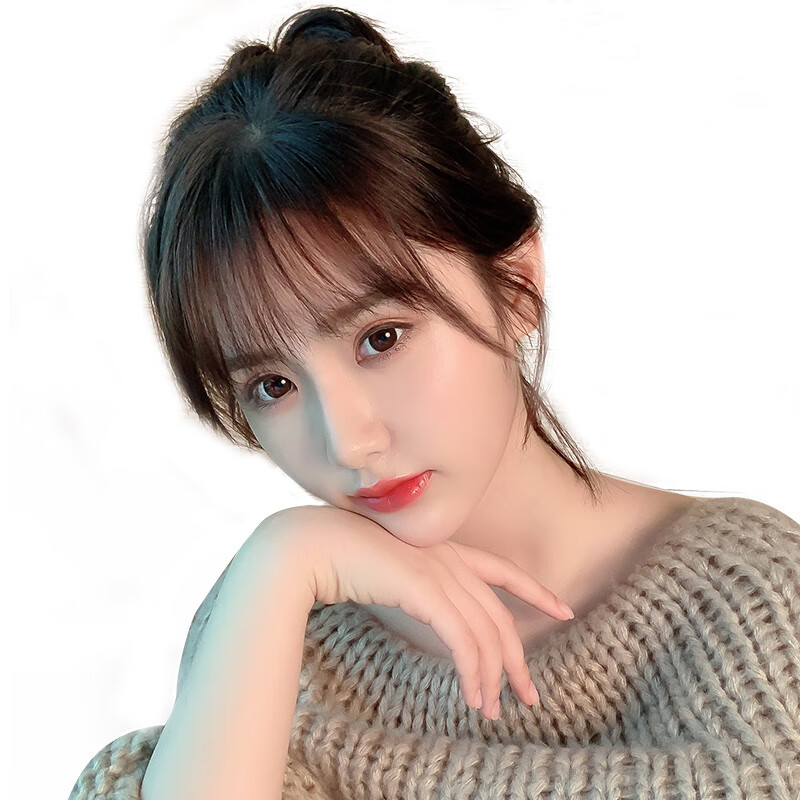 假发女刘海假发女法式空气假刘海女自然隐形无痕真发八字修脸假发片