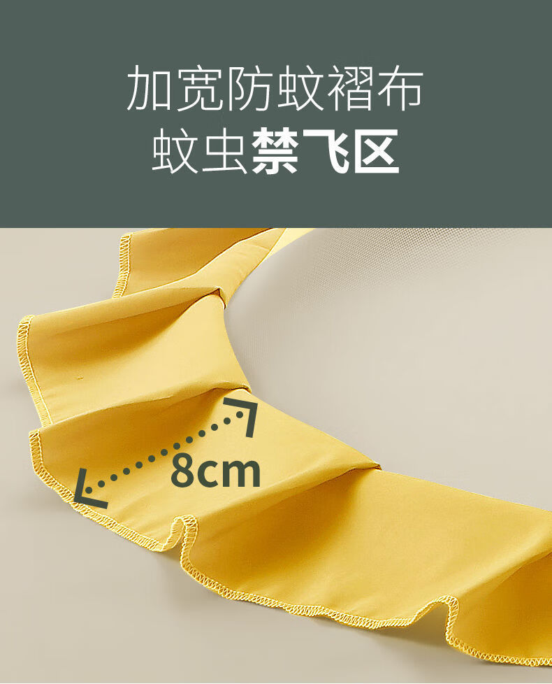 婴儿蚊帐防蚊罩可折叠防蚊神器婴儿床蚊帐罩无底蒙古包蚊帐式通用粉色