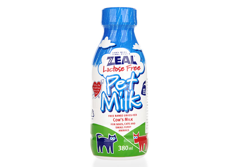 新西兰zeal宠物零食真致鲜牛乳幼犬真挚宠物牛奶380ml3瓶起发小瓶380